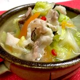 超簡単温スープ❤️白菜と豚肉の中華風スープ